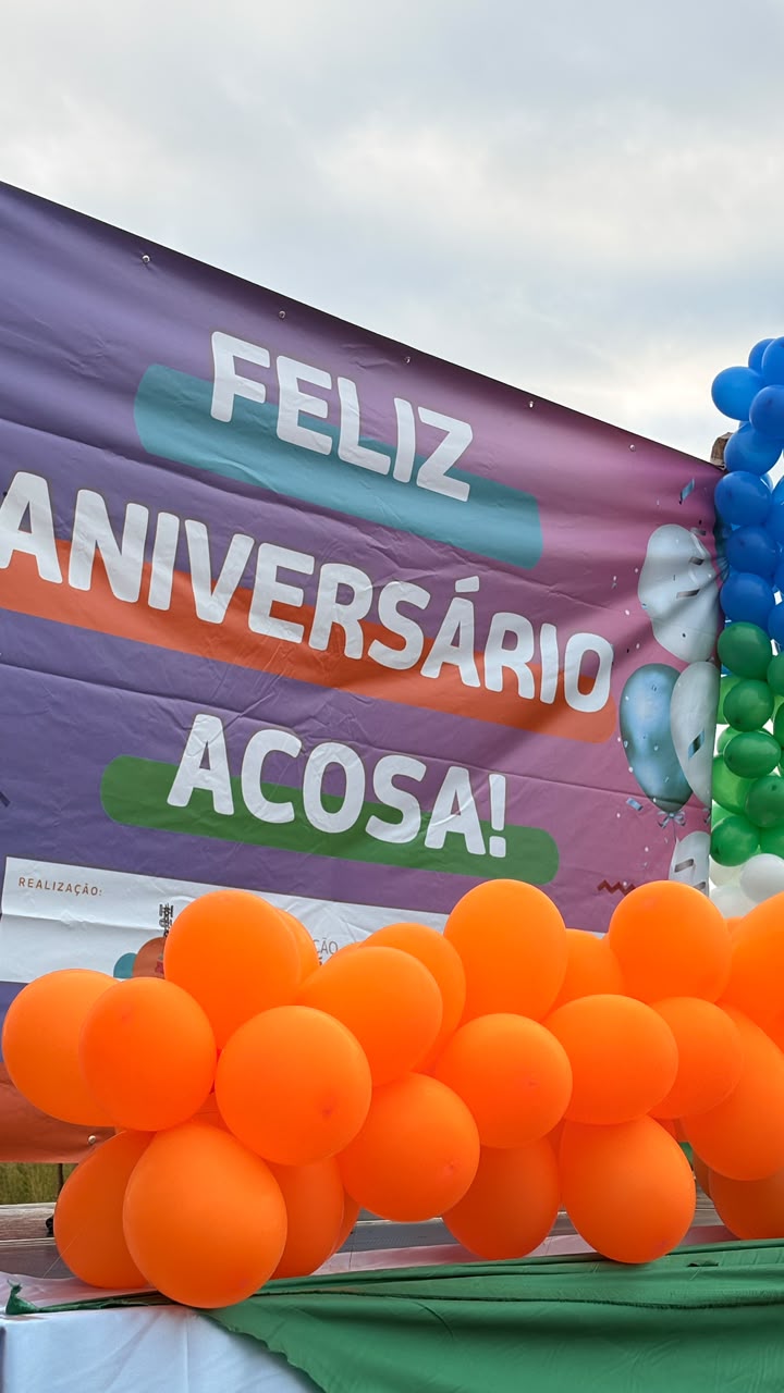 Decoração de feliz aniversário ACOSA